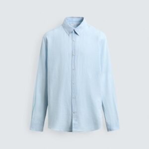 CAMISA REGULAR FIT LINHO - ALGODÃO ÀS RISCAS