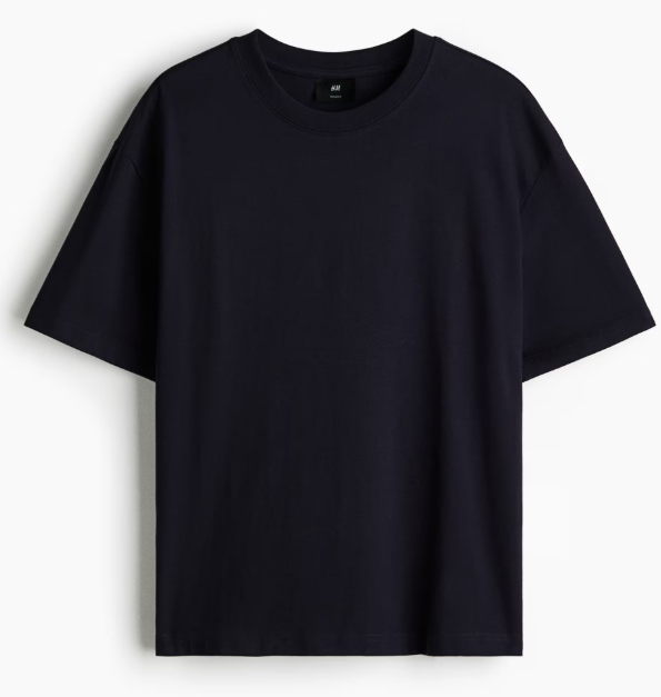 T-shirt de corte relaxado Azul escura