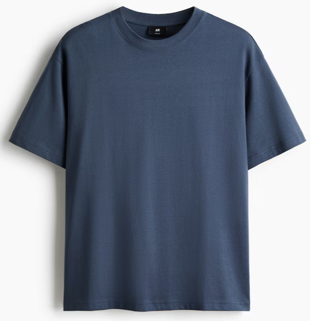T-shirt de corte relaxado Azul pó