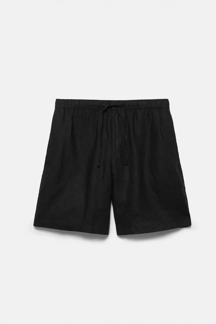 Calção jogger com linho