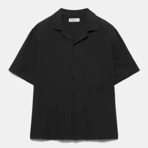 Camisa manga curta com linho